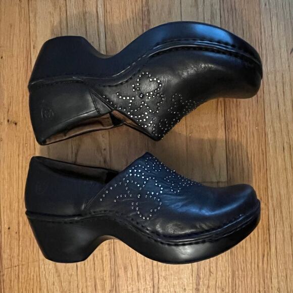 Ariat Women's Black Studded Western Slip On Clogs Comfort Shoe Leather Career - Picture 3 of 5